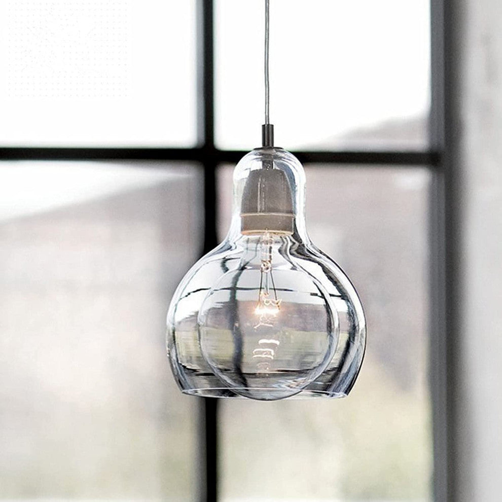 Vintage Pendant Chandelier Ceiling Light, Globe Glass
