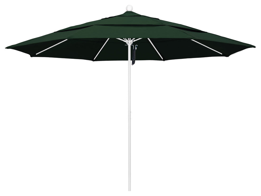 11' Fiberglass Umbrella White, Pacifica, Hunter Green, 11'