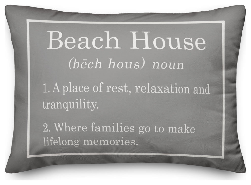 Beach House Gray 14x20 Pillow