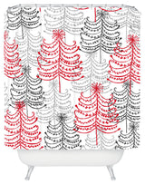 Deny Designs Rachael Taylor Doodle Trees Shower Curtain