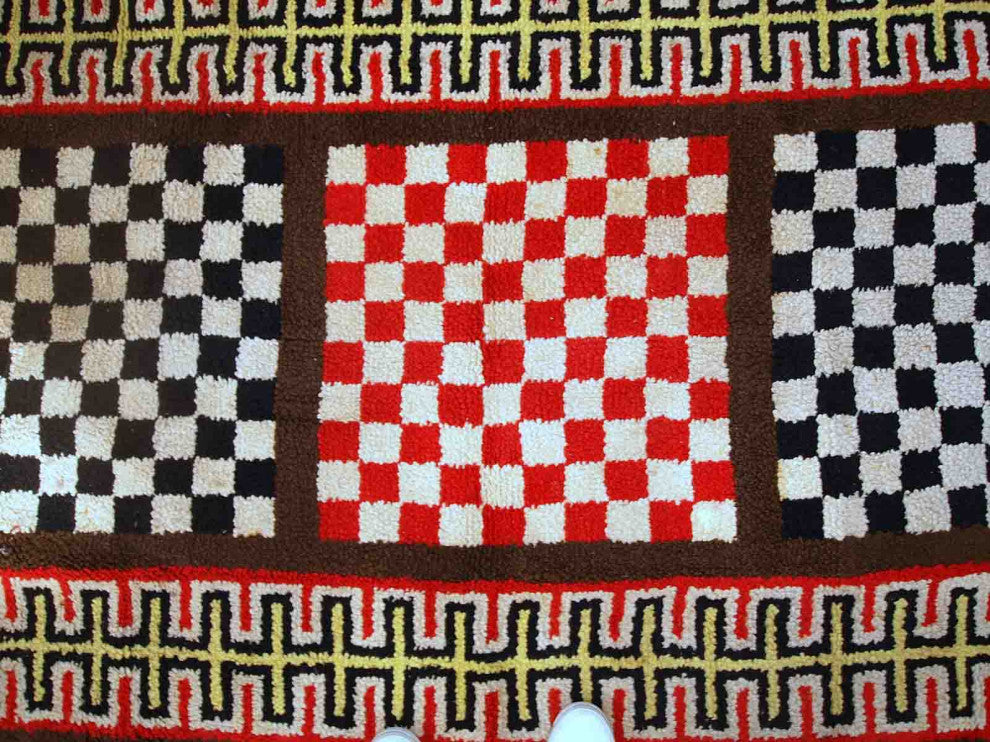 Handmade Vintage French Modern Rug, 5.9'x10.5', 180cmx322cm 1960s