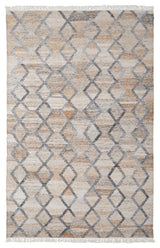 Weave & Wander Elstow Transitional PET Yarn Charcoal Gray/Beige Rug, 3'6"x5'6"