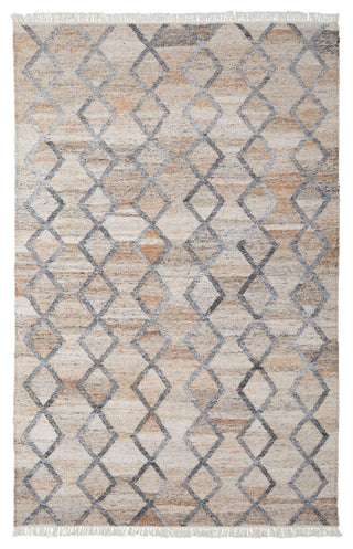 Weave & Wander Elstow Transitional PET Yarn Charcoal Gray/Beige Rug, 3'6"x5'6"