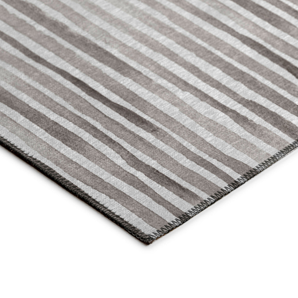 Indoor/Outdoor Seabreeze SZ8 Pewter Machine Washable 8' x 8' Round Rug