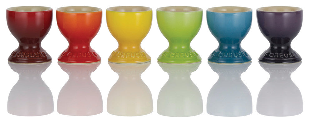 Le Creuset Stoneware 6-Piece Set Rainbow Egg Cups
