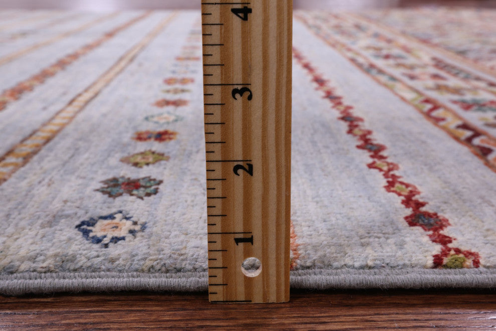 4' 2" X 5' 11" Khorjin Super Kazak Hand-Knotted Rug - Q12514