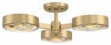 Crystorama Lighting Group ORS-733 Orson 3 Light 23"W Flush Mount - Modern Gold