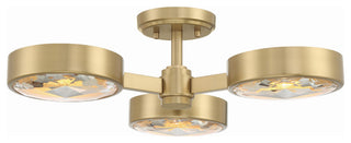 Crystorama Lighting Group ORS-733 Orson 3 Light 23"W Flush Mount - Modern Gold