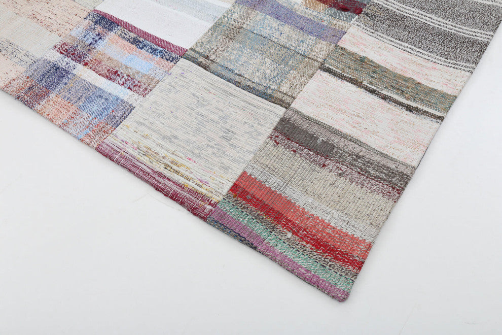 Rug N Carpet - Handmade Turkish 6' 7'' x 9' 10'' Vintage Patchwork Kilim Rug