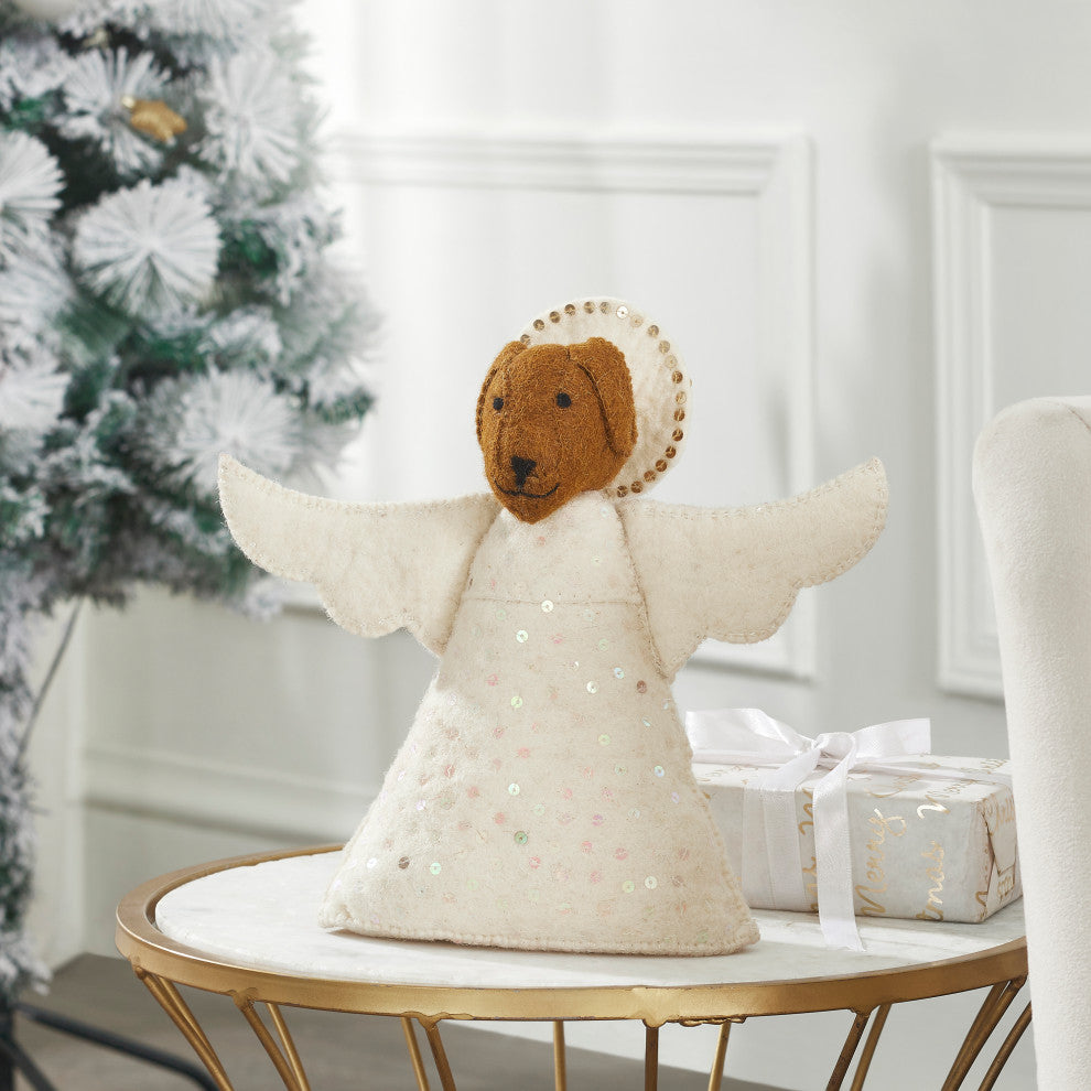 Brown Angel Christmas Tree Topper