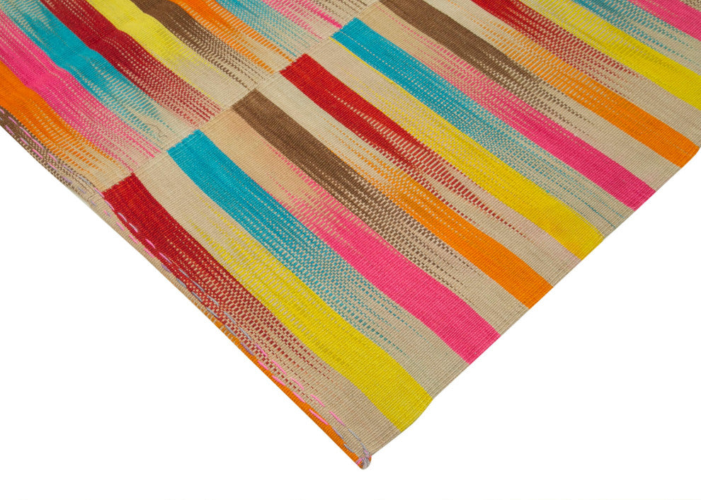 Rug N Carpet - Hand-knotted Oriental 6' 6'' x 11' 11'' Flatweave Wool Kilim Rug