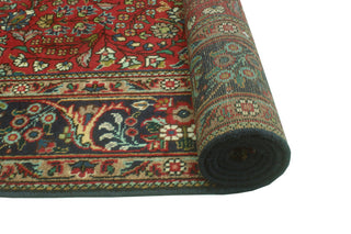Fine Vintage Distressed Levi Red/Navy Rug, 6'10 x 9'11
