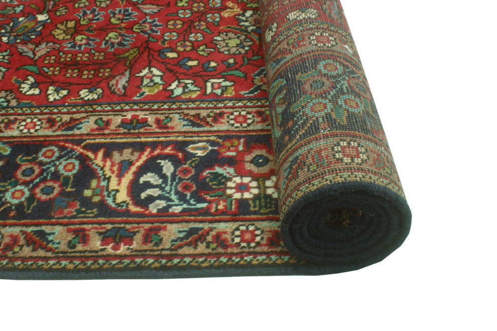 Fine Vintage Distressed Levi Red/Navy Rug, 6'10 x 9'11