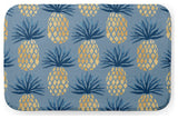 24" x 17" Pineapple Stripes Bathmat, Dusty Smoke