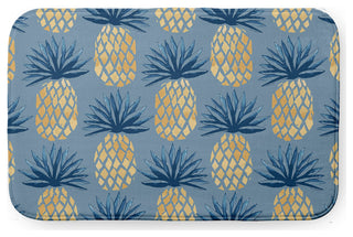 24" x 17" Pineapple Stripes Bathmat, Dusty Smoke