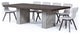 Modrest Renzo Modern Oak and Concrete Dining Table 94"
