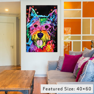 "Westie" Wrapped Canvas Art Print, 18x12x1.5