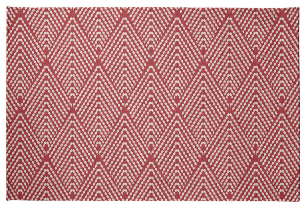 Lifeflor Diamond Spring Chenille Rug, Ligonberry Red, 4'x6'