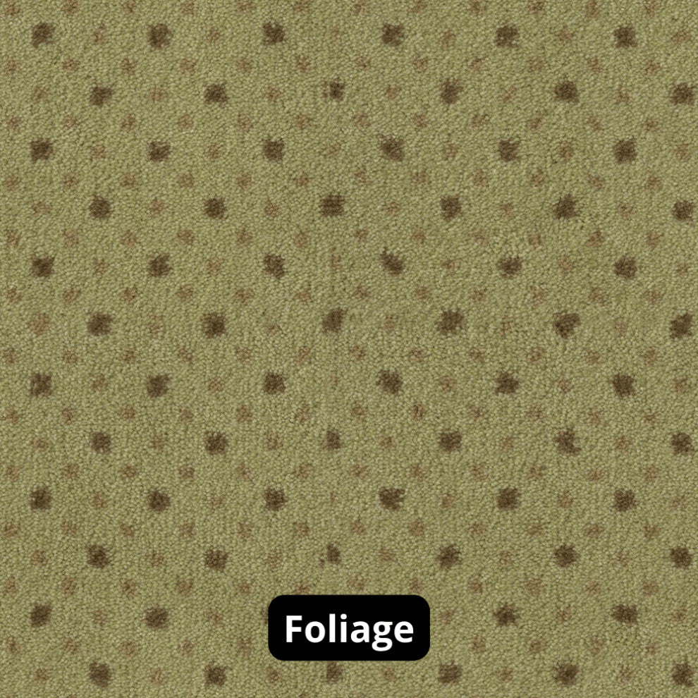 Dot Design 3/8" Thick Indoor Area Rug Carpet, Foliage, 7x7