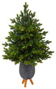 3.5' North Carolina Fir Faux Xmas Tree W/Lights & 563 Bendable Branches