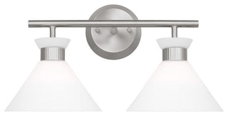 Belcarra 2-Light Bath, Brushed Steel