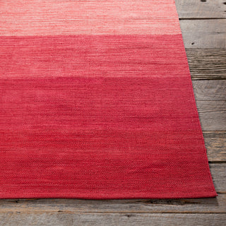 India Contemporary Area Rug, Red and Pink, 5'x7'6" Rectangle