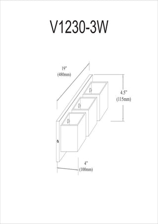 Coeur 3-Light Vanity Fixture, Frosted White
