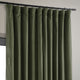 Extra Wide Blackout Velvet Curtain Single Panel, Hunter Green, 100w X 96l