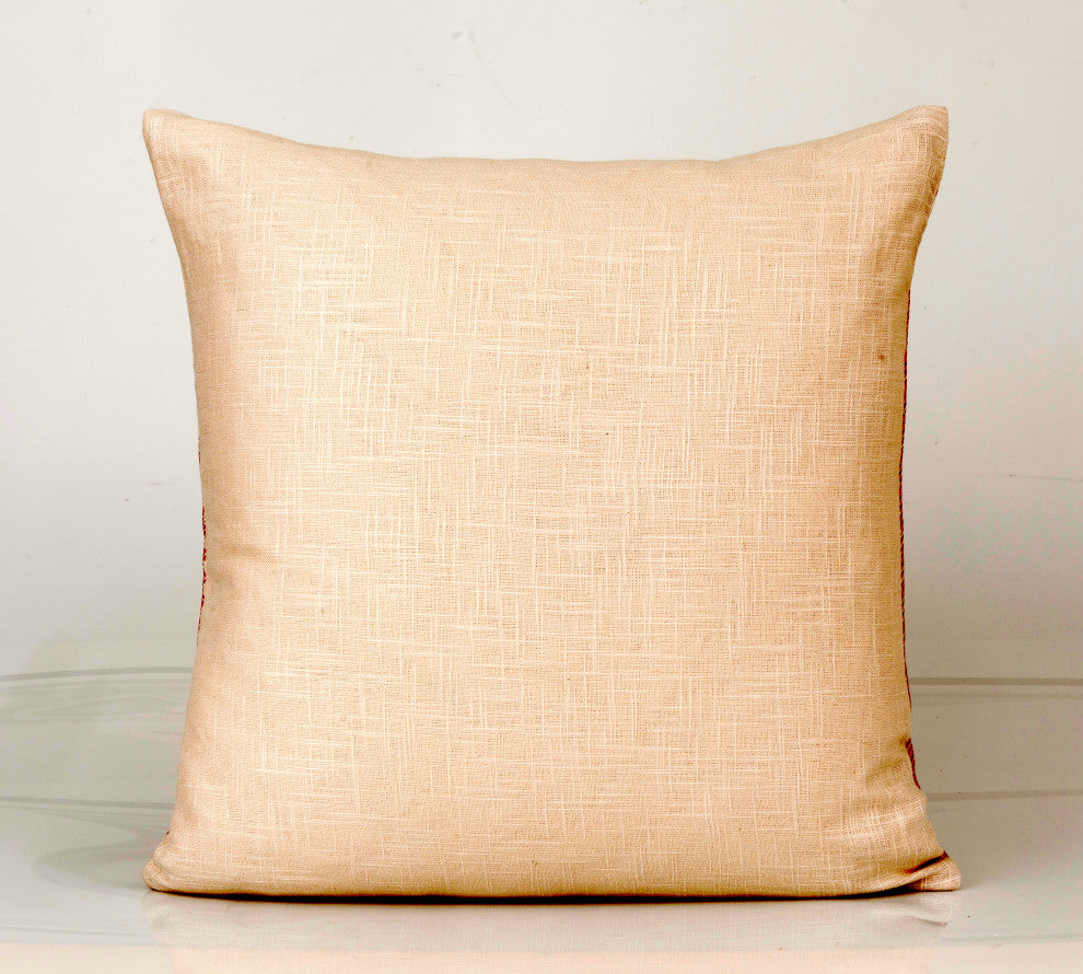 Coral Pillow Cover, Jane Churchill Fabric, Pink/Red Pillow, 20x20