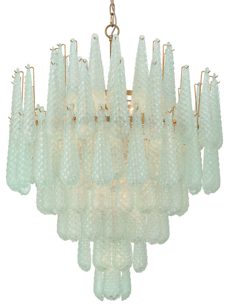 Crystorama Lighting Group OLL-6008 Ollie 21 Light 33"W Waterfall - Aged Brass /