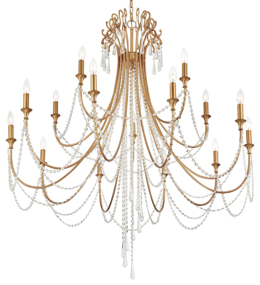 Crystorama Arcadia 15 Light Chandelier ARC-1919-GA-CL-MWP
