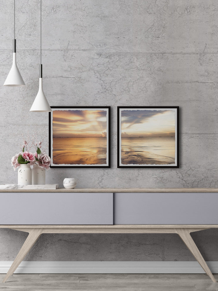Follow the Sun Diptych, Set of 2, 32x32 Panels