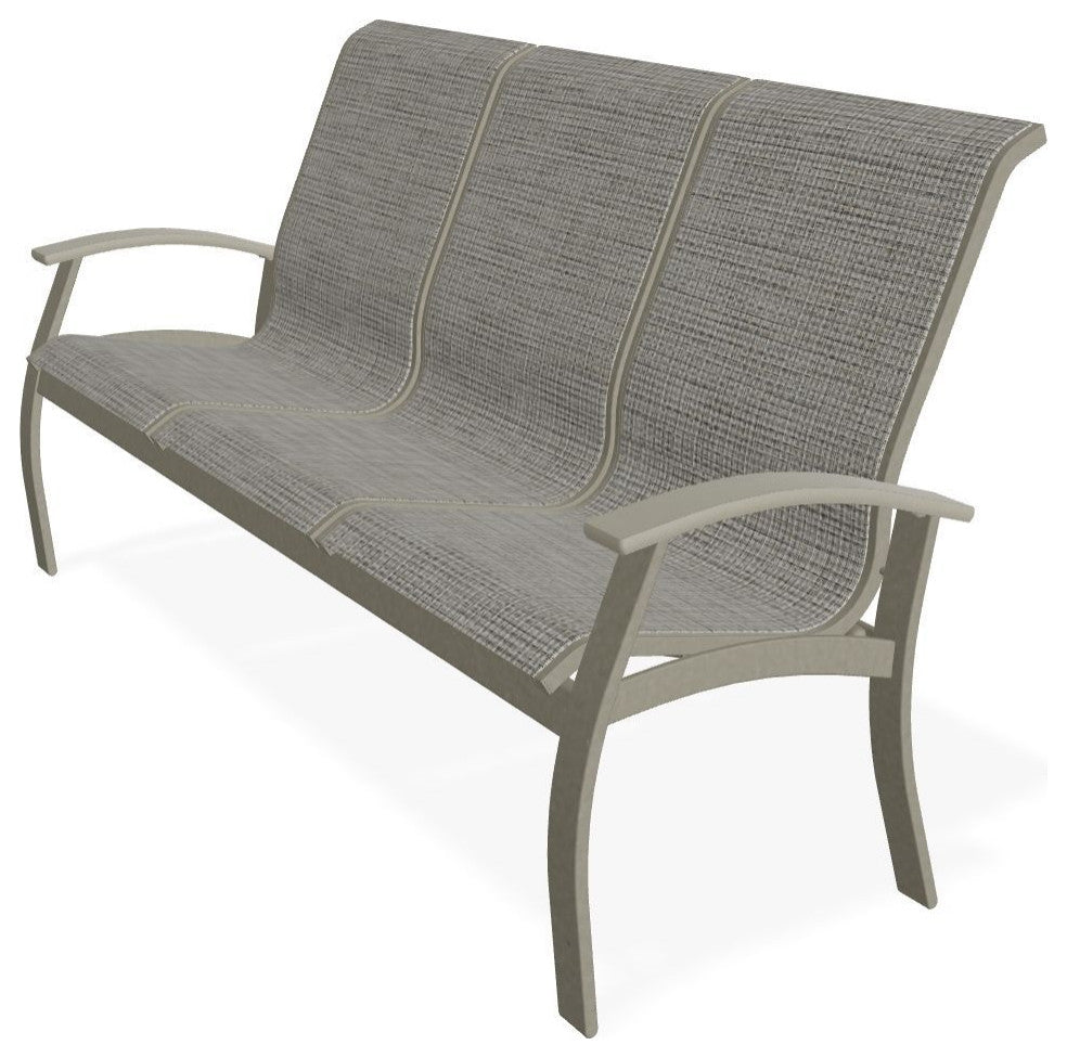 Belle Isle Sling 3-Seat Outdoor Sofa, Burke/Storm