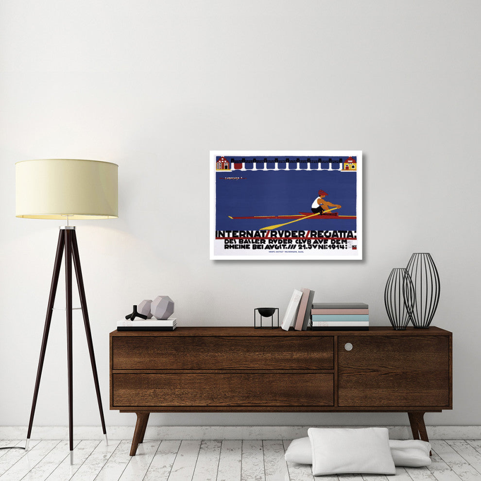 "Internat / Ruder / Regatta" Digital Paper Print by Niklaus Stoecklin, 38"x27"