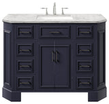 Eviva Glory Bathroom Vanity (Backsplash isn't included), Dark Grey, 48"