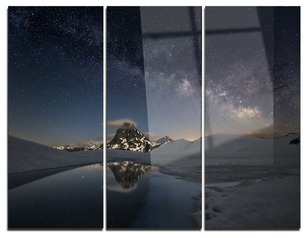 "Dark Mountains in Spain" Photo Metal Wall Art, 3 Panels, 36"x28"