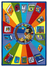 Kid Essentials Rug, Read All About It, 5'4"x7'8"