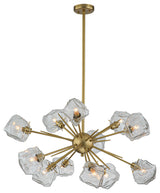 Modern 12 - Light Ice Shaded Sputnik Chandelier