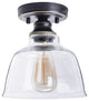 Industrial Glass Flush Mount Ceiling Light Fixtures Farmhouse Close to Ceiling