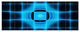 Blue on Black Thermal Infrared Visor, Abstract Canvas Print, 70"x28", 6 Panels