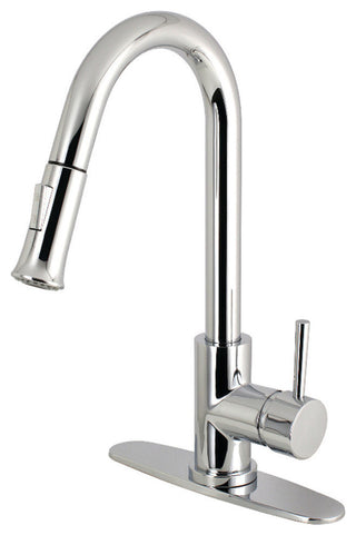 Gourmetier Pull-Down Kitchen Faucet, Polished Chrome