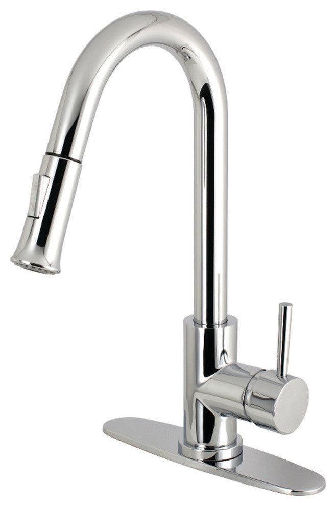 Gourmetier Pull-Down Kitchen Faucet, Polished Chrome