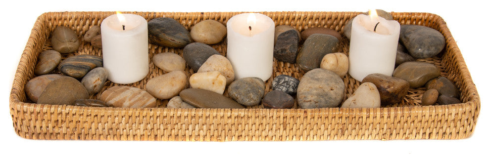 Artifacts Rattan™ Rectangular Vanity Tray, Honey Brown