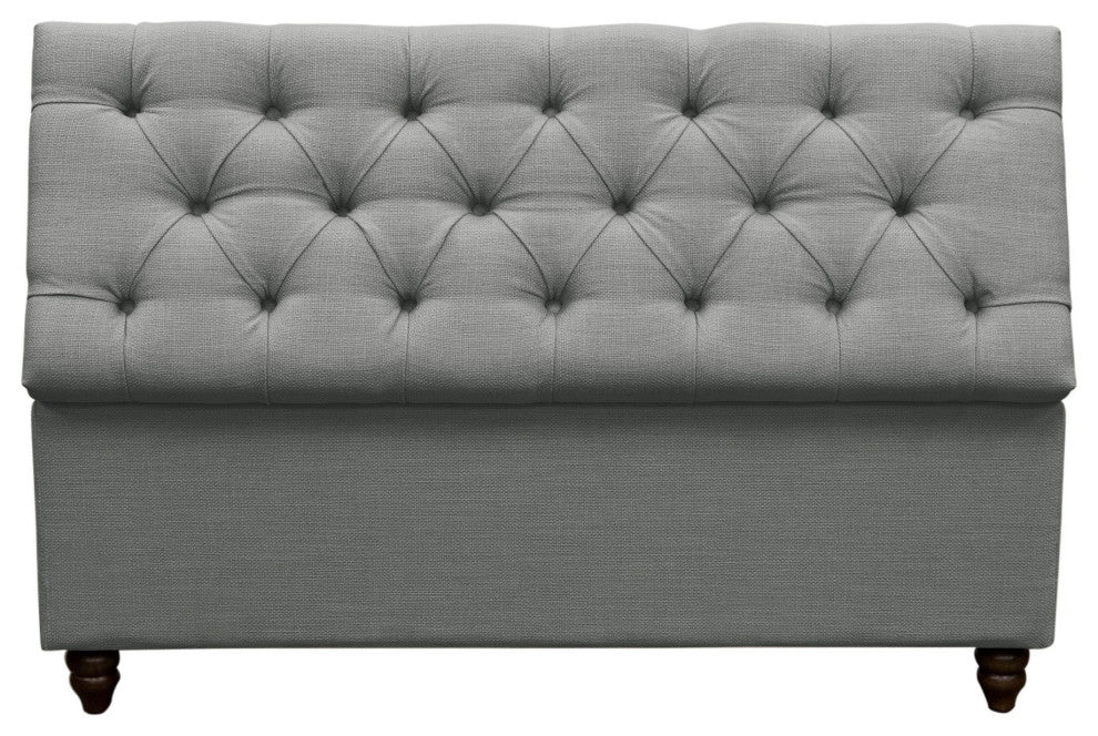 Park Ave Tufted Storage Trunk, Gray