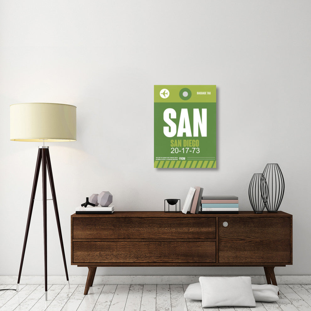 "SAN San Diego Luggage Tag 2" Fine Art Print