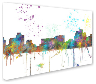 Marlene Watson 'Reno Nevada Skyline Mclr-1' Canvas Art, 12"x19"