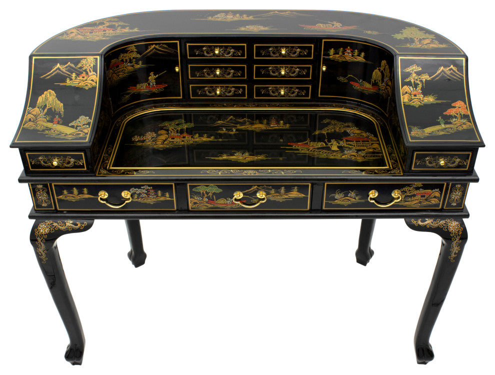 Black Lacquer Desk, Landscape Design