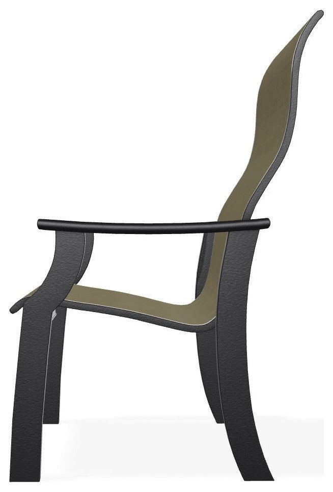 St. Catherine Sling Outdoor Armchair, Elevation Stone/Black