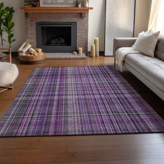 Premium Machine Washable Mayfield AMF541 Purple 10' x 14' Rug