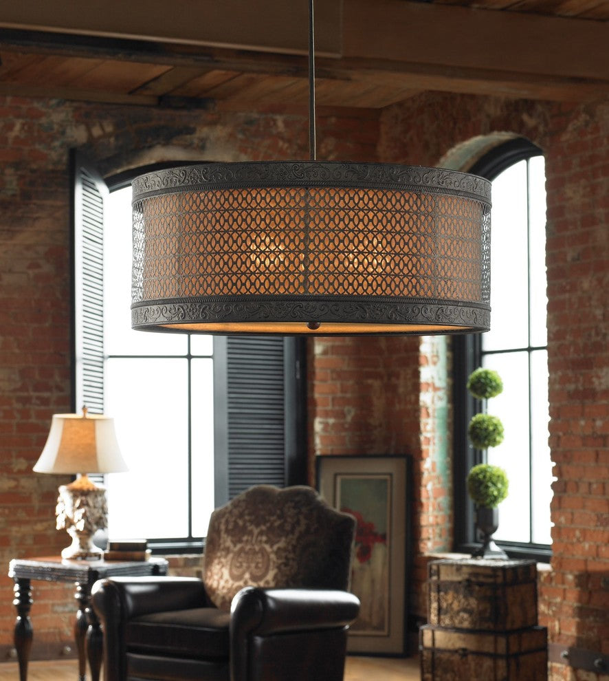 Uttermost 21891 New Orleans 3 Light Drum Pendant